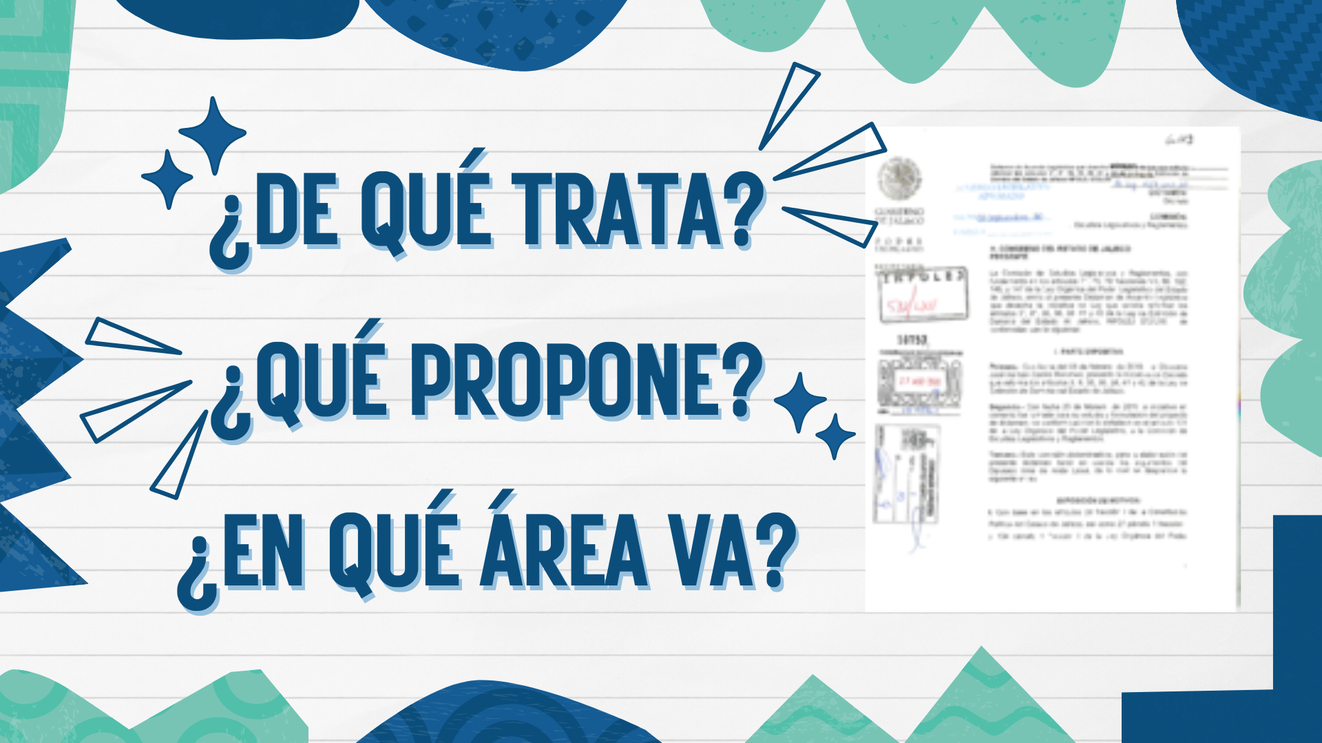 ¿De qué trata? ¿Qué propone? ¿en qué area va?